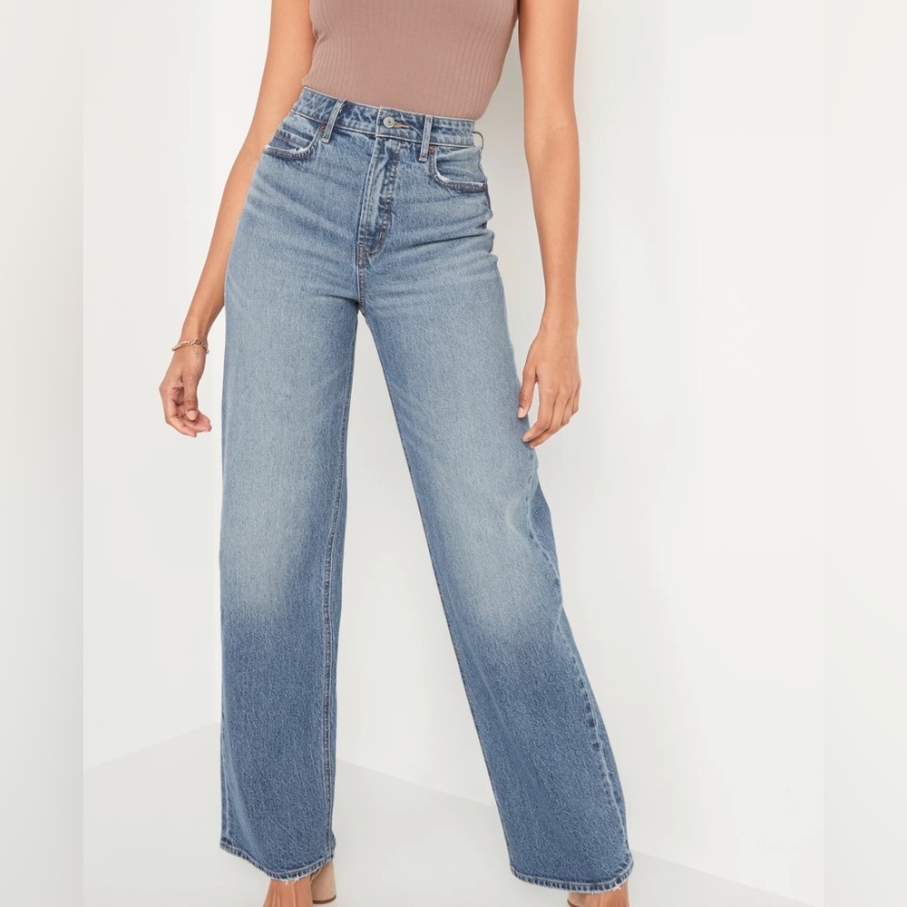 Old Navy Mid-rise wide leg pants